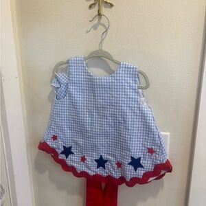 Patriotic Toddler Girl Swing Back Set